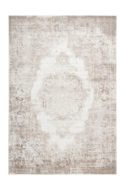 Pierre Cardin - Paris 504 Taupe Faded Rug With Medallion - ADORE RUGS and FLOORING