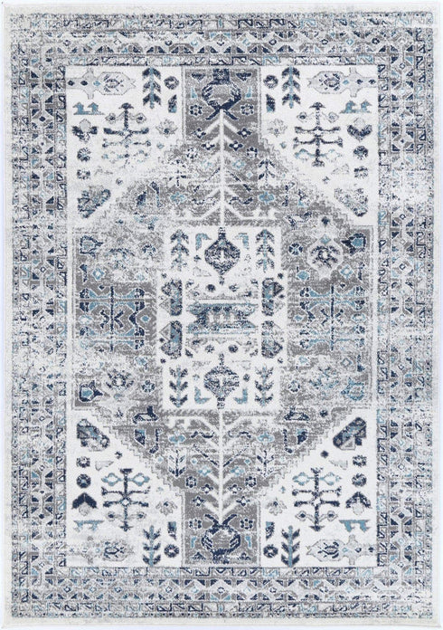 Desire Cream Blue Traditional Rug - ADORE RUGS and FLOORING