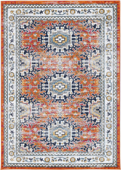 Desire Rust Multi Traditional Rug - ADORE RUGS and FLOORING
