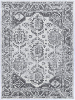 Desire White Grey Traditional Rug