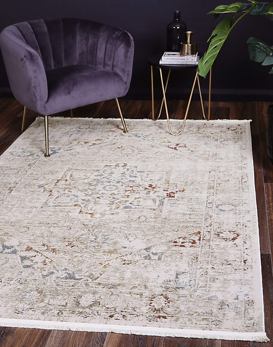 London Classic Vintage Beige Multi Rug - ADORE RUGS and FLOORING