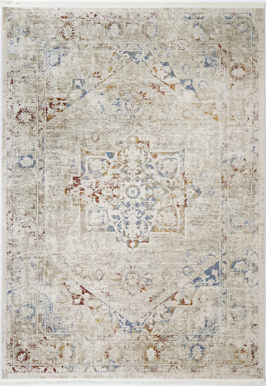 London Classic Vintage Beige Multi Rug - ADORE RUGS and FLOORING