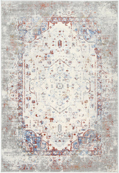 Rose Grey Multi Contemporary Rug