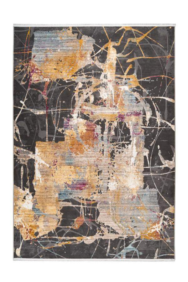Adore Rug Collection Artist 503 Multi-Coloured Rug with Dark Grey | Rug – Adore Rugs & Flooring
