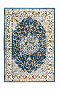 Classic 700 Blue Traditional Rug With Centre Medallion
