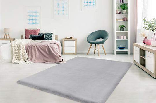 Heaven 800 Silver - Grey Rabbit Faux Rug- ADORE RUGS and FLOORING