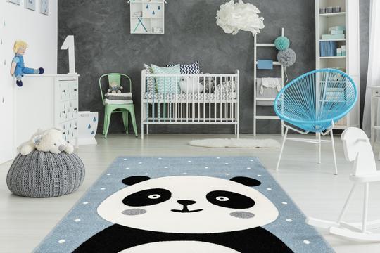 Amigo 322 Blue | Kids Rug with Panda Print | AdoreRugs – Adore Rugs ...