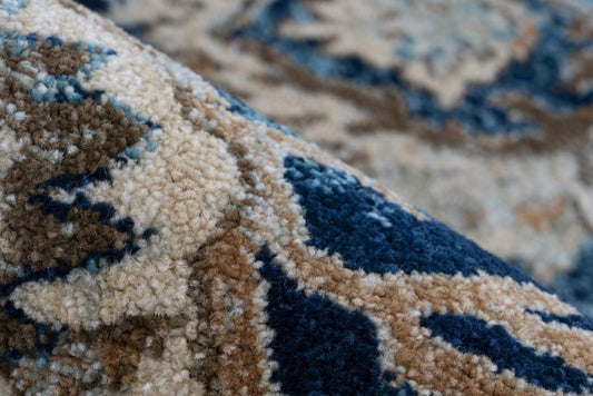 Medellin 402 Modern Blue Rug with Vintage Look - ADORE RUGS and FLOORING
