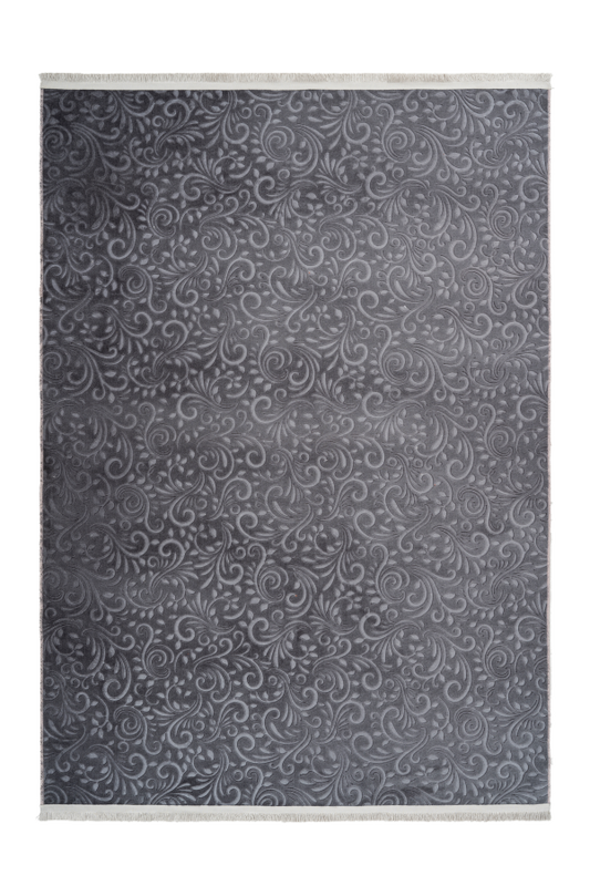 Peri 100 Graphite Floral Machine Washable Rug - ADORE RUGS and FLOORING