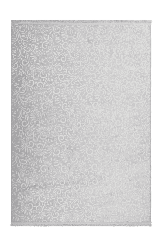 Peri 100 Grey Floral Machine Washable Rug - ADORE RUGS and FLOORING